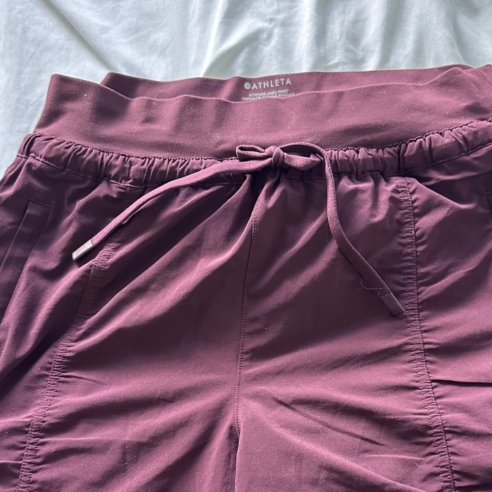 Athleta Plum Drawstring Performance Pants - image 1